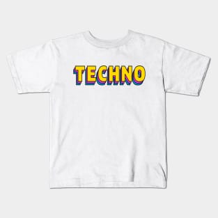 Techno music retro Kids T-Shirt